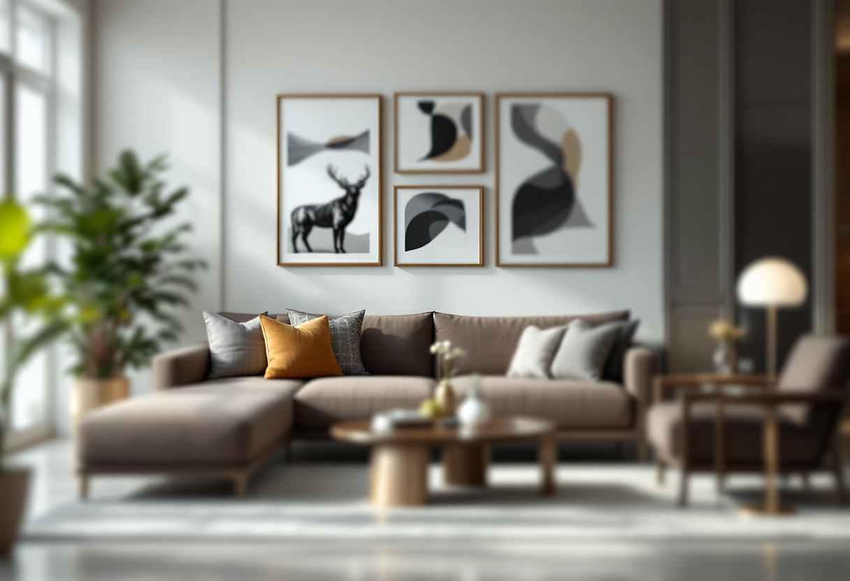 Interno di una casa moderna con design elegante e funzionale