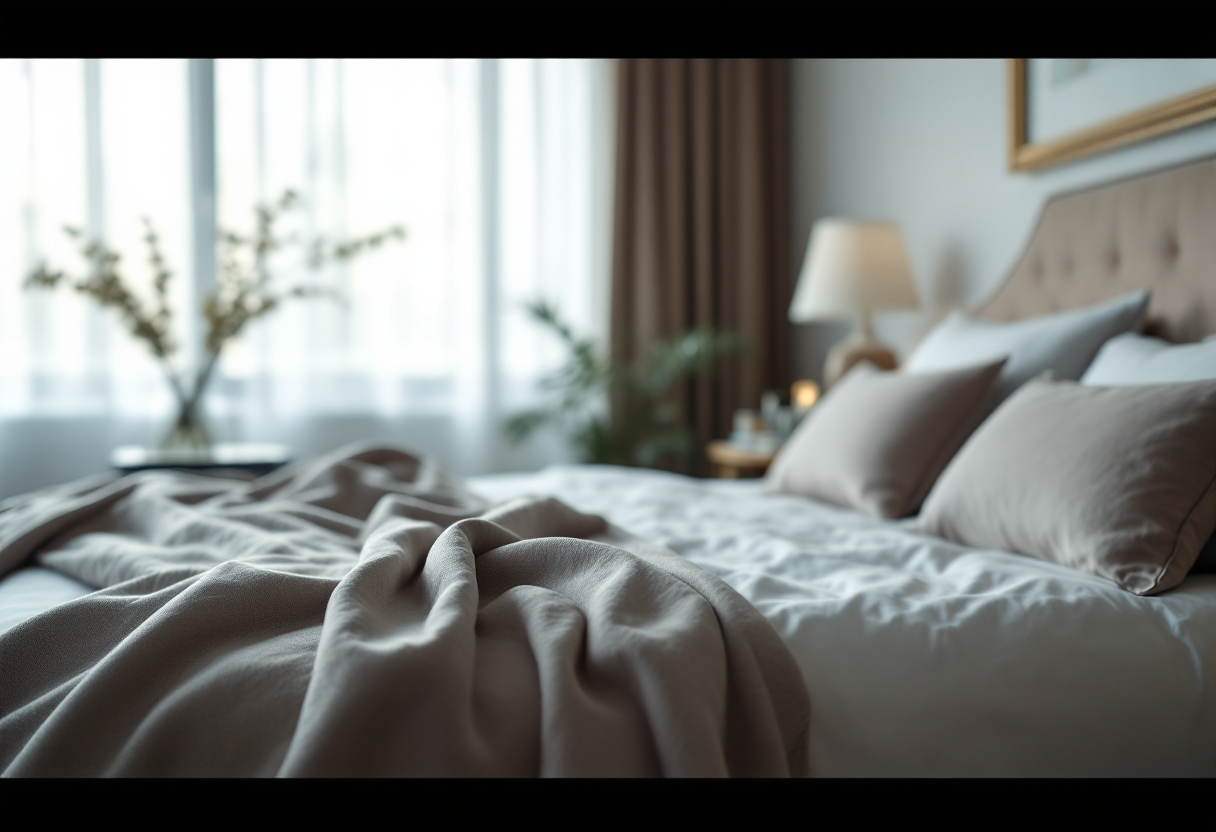 Camera da letto elegante con dettagli personalizzati