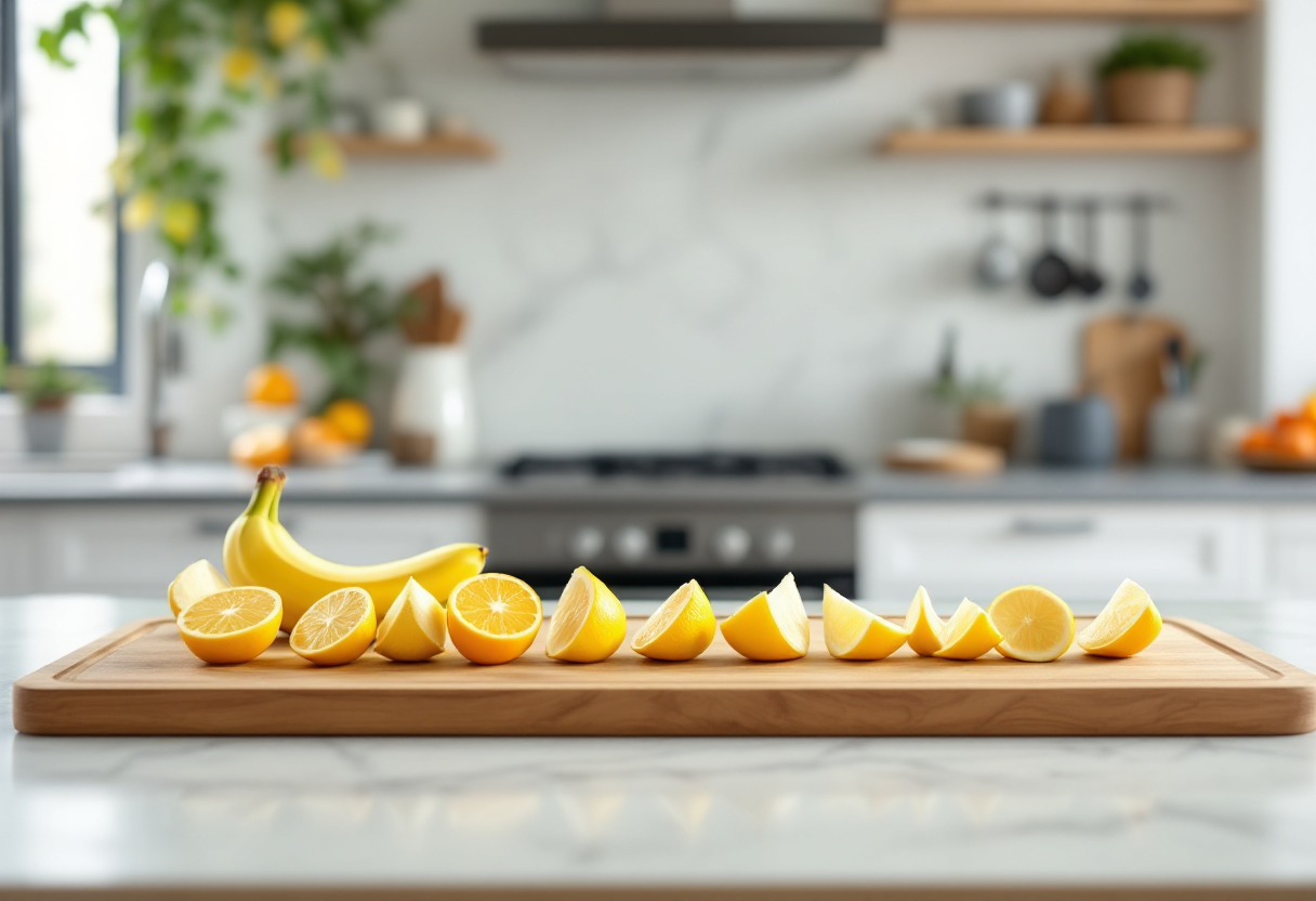 Bucce di frutta utilizzate per una pulizia sostenibile