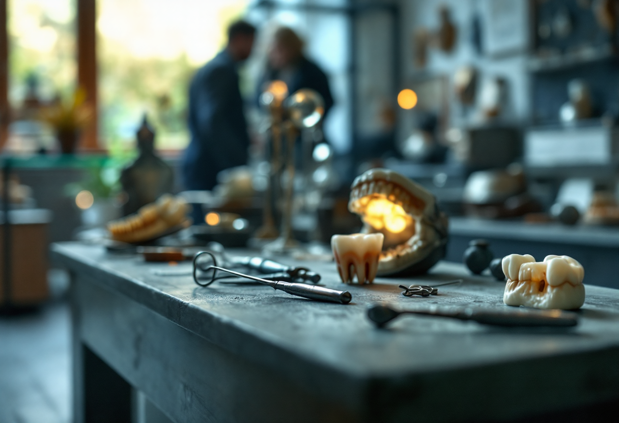 Immagine che illustra l'importanza dei denti nella storia