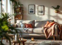 Divano letto IKEA HOLMSUND in un soggiorno moderno