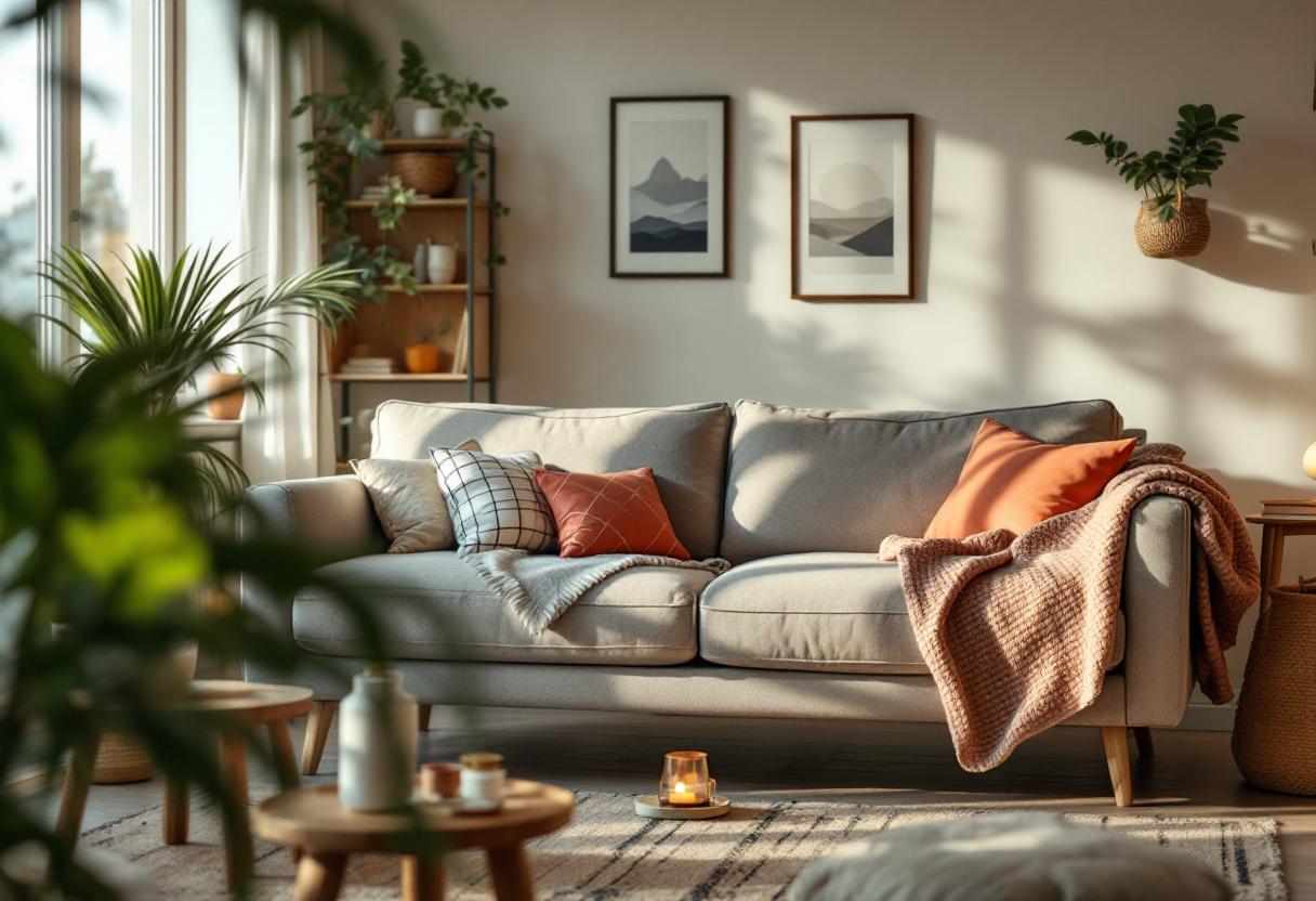 Divano letto IKEA HOLMSUND in un soggiorno moderno