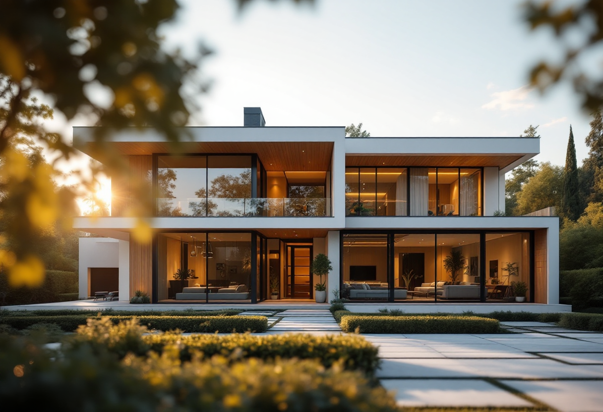 Immagine che rappresenta una smart home moderna e sostenibile