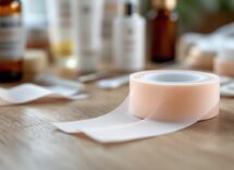 Tecnica di face taping per un viso ringiovanito