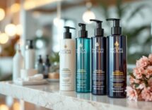 Immagine di vari shampoo per capelli in un negozio