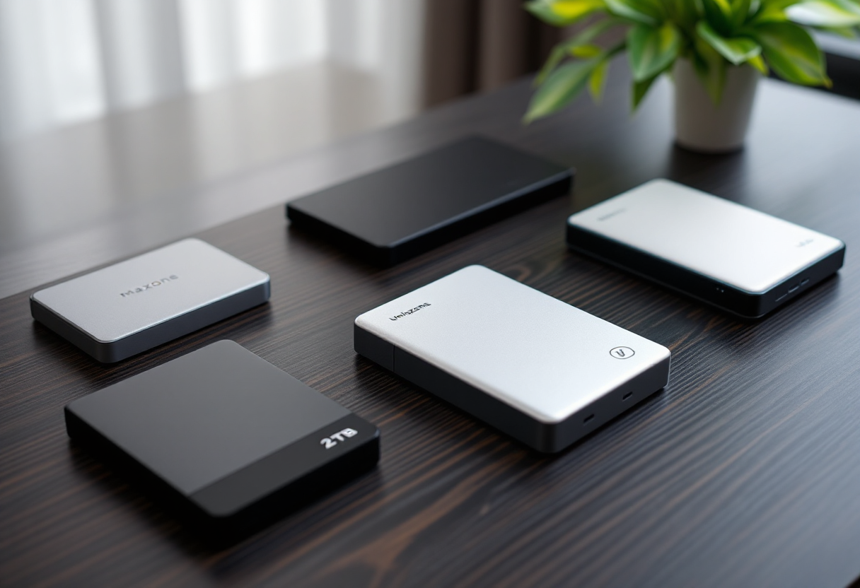 Immagine di hard disk portatili da 1TB e 2TB