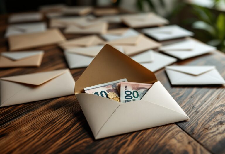 Immagine che illustra il metodo delle buste per il risparmio