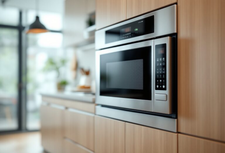 Microonde da incasso elegante in una cucina moderna