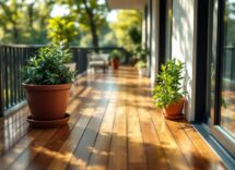 Balcone pulito con aceto bianco per risultati brillanti