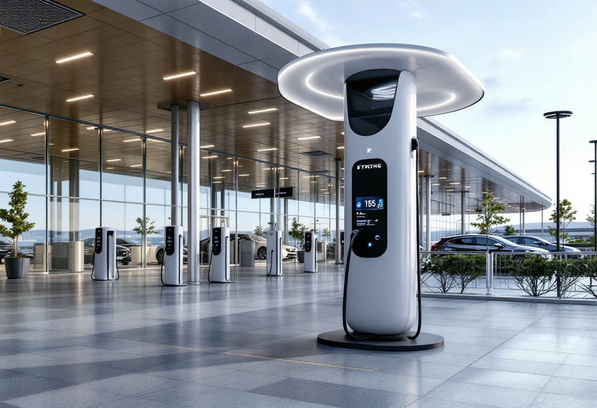 Nuove stazioni di ricarica elettrica all'aeroporto di Torino