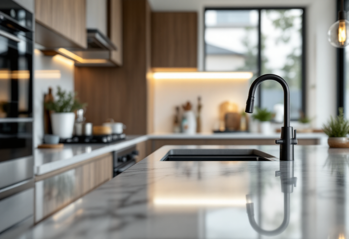 Cucina ristrutturata con design moderno e funzionale