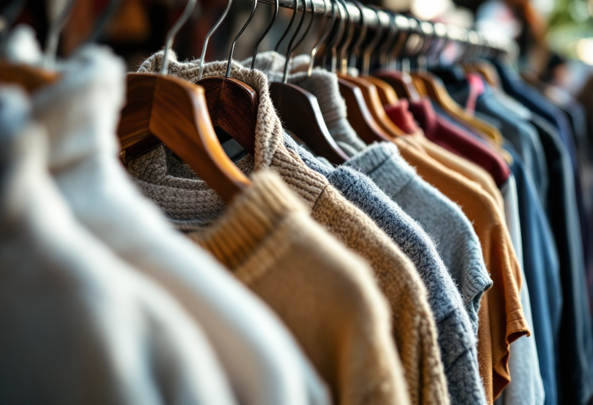 Immagine di vestiti usati pronti per la vendita online