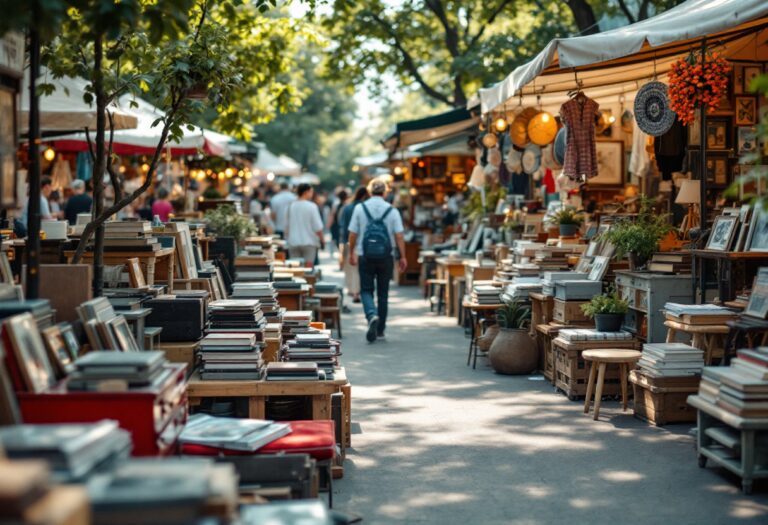 Oggetti vintage in vendita al mercatino di Brescia