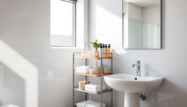 rendi il tuo bagno un paradiso di ordine con un carrello salvaspazio 1749894511