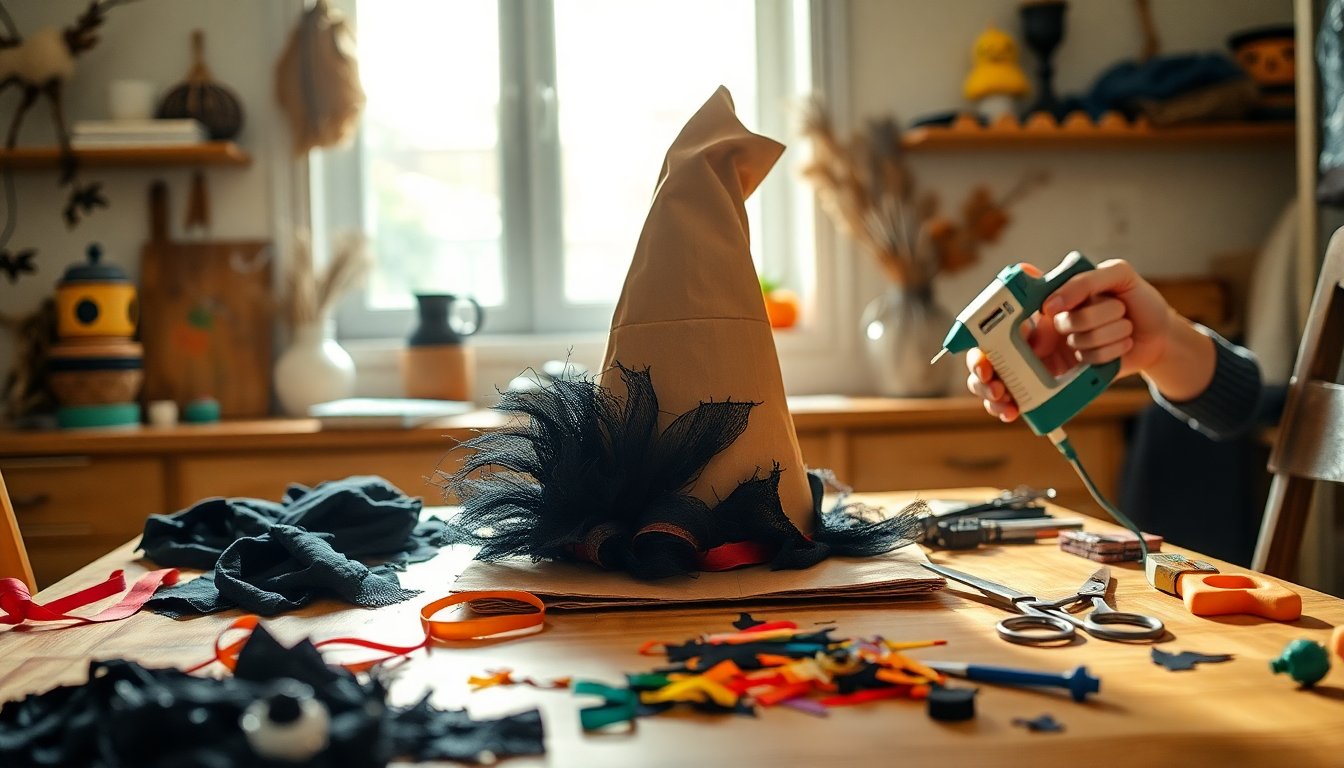 guida fai da te crea un cappello da strega per halloween con materiali riciclati 1761737451