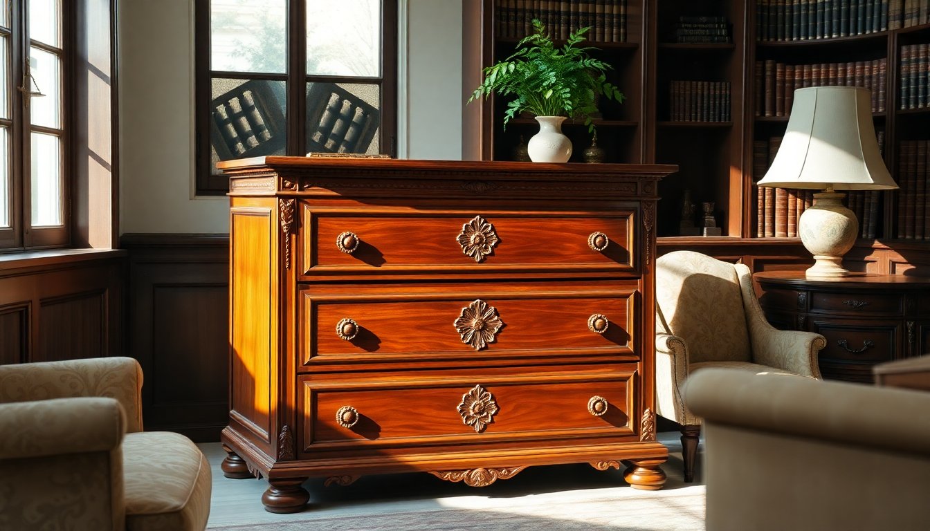 cassettone neorinascimentale in noce con intagli da restaurare un pezzo unico da valorizzare 1762454866