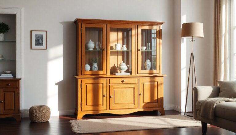 credenza in legno con vetrina aggiungi un tocco vintage alla tua casa 1769142326