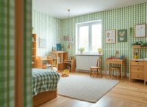 trasforma la camera di eric con la carta da parati vichy verde idee e ispirazioni 1768249631