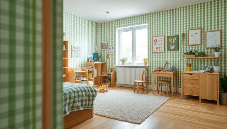 trasforma la camera di eric con la carta da parati vichy verde idee e ispirazioni 1768249631