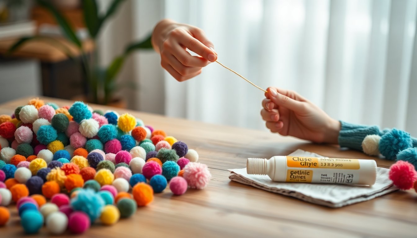 set di pompon colorati da 1000 pezzi per hobby e decorazione 1774039183