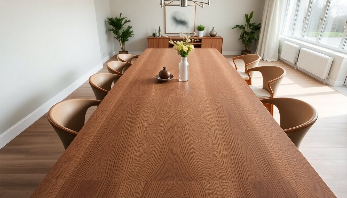 tavolo consolle allungabile easy in rovere rustico e noce canaletto 1773455973