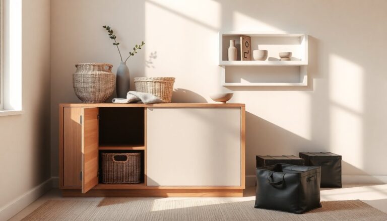 Arredare con storage minimalista per un ambiente ordinato