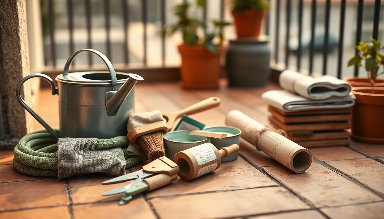 Come rimettere a nuovo balconi, terrazzi e giardini in primavera