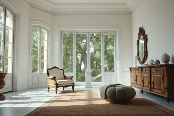 Casa di 300 mq nel verde: total white e pezzi d'antiquariato