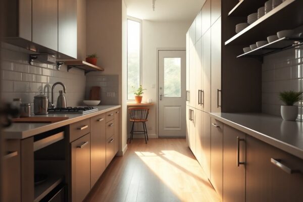 Soluzioni pratiche per una cucina in una stanza stretta e lunga